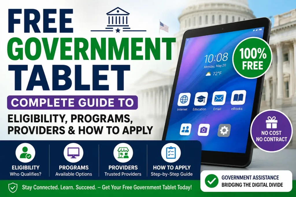 Free Government Tablet in 2026 Complete Guide to Eligibility, Programs, Providers & How to Apply