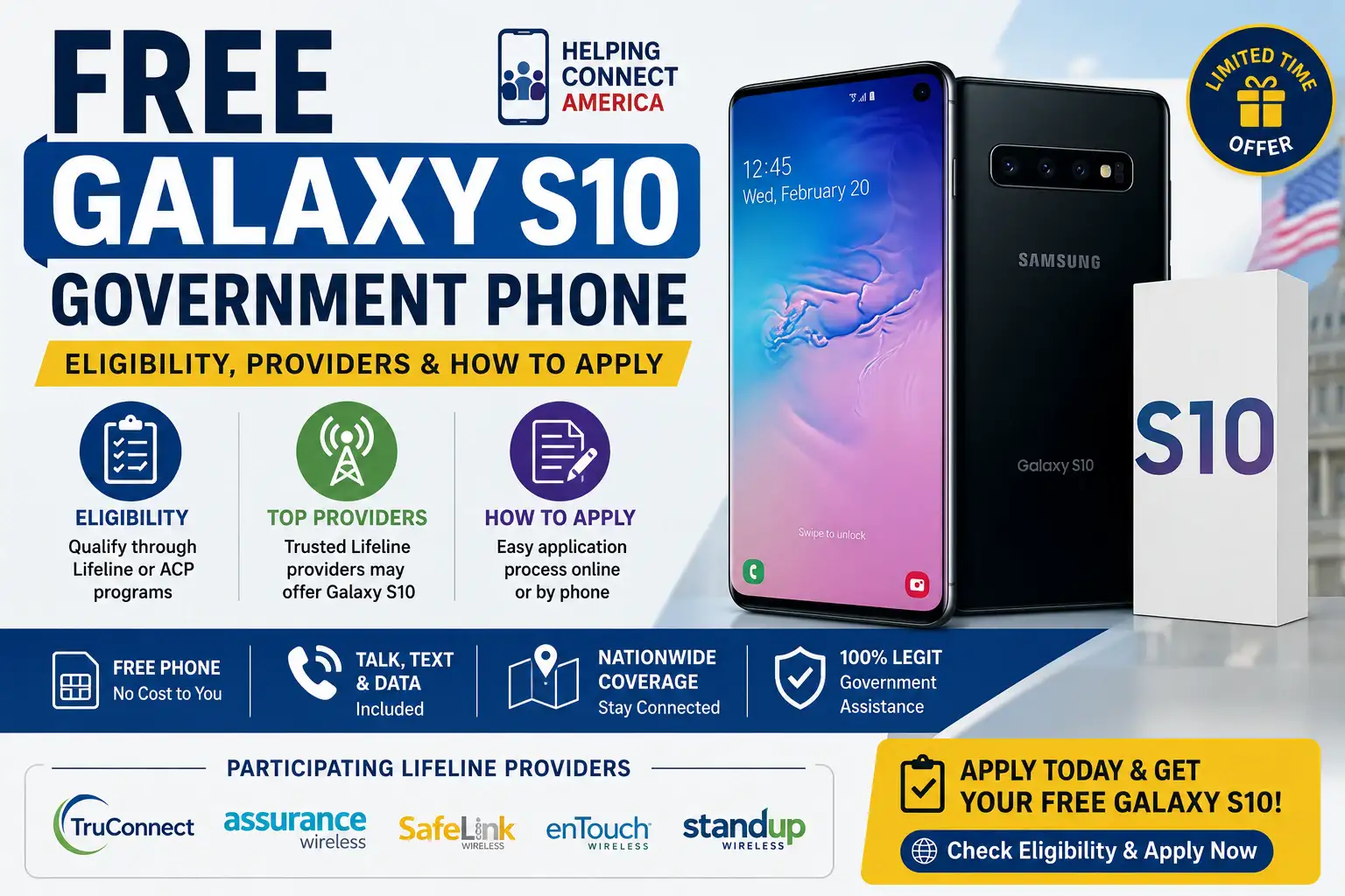 Free Galaxy S10 Government Phone Eligibility, Providers & How to Apply