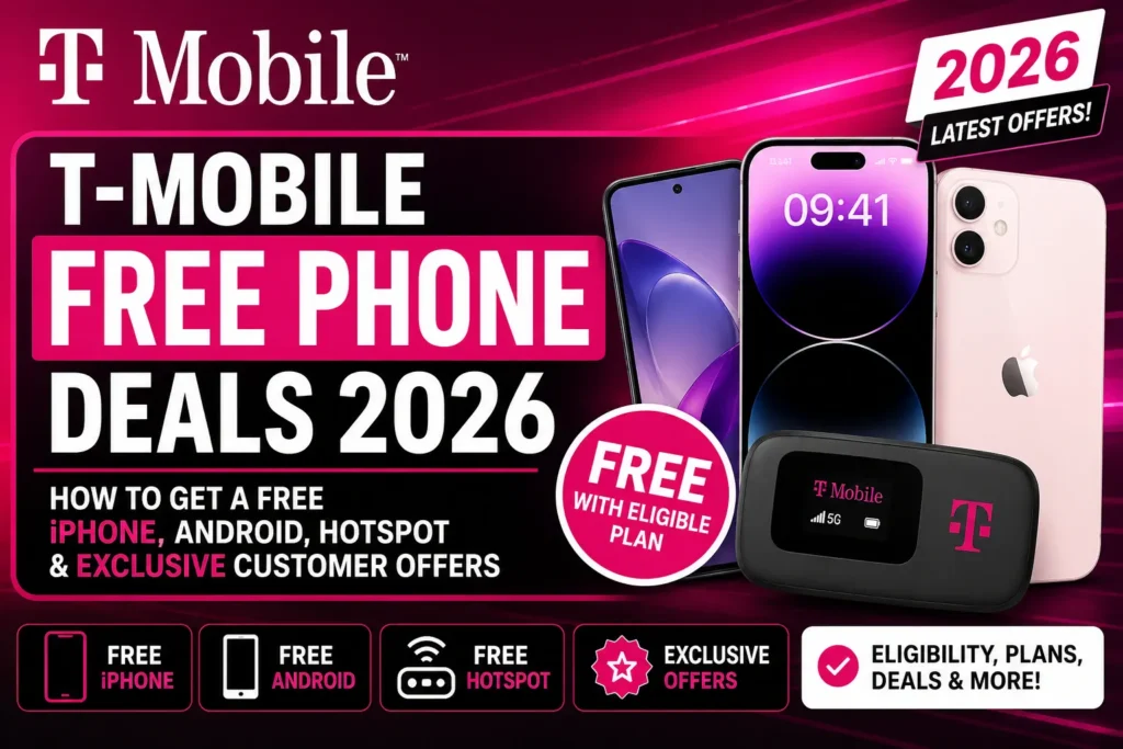 T-Mobile Free Phone Deals How to Get a Free iPhone, Android, Hotspot & Exclusive Customer Offers