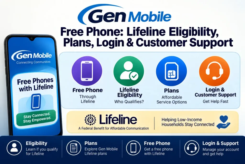 Gen Mobile Free Phone Lifeline Eligibility, Plans, Login & Customer Support 